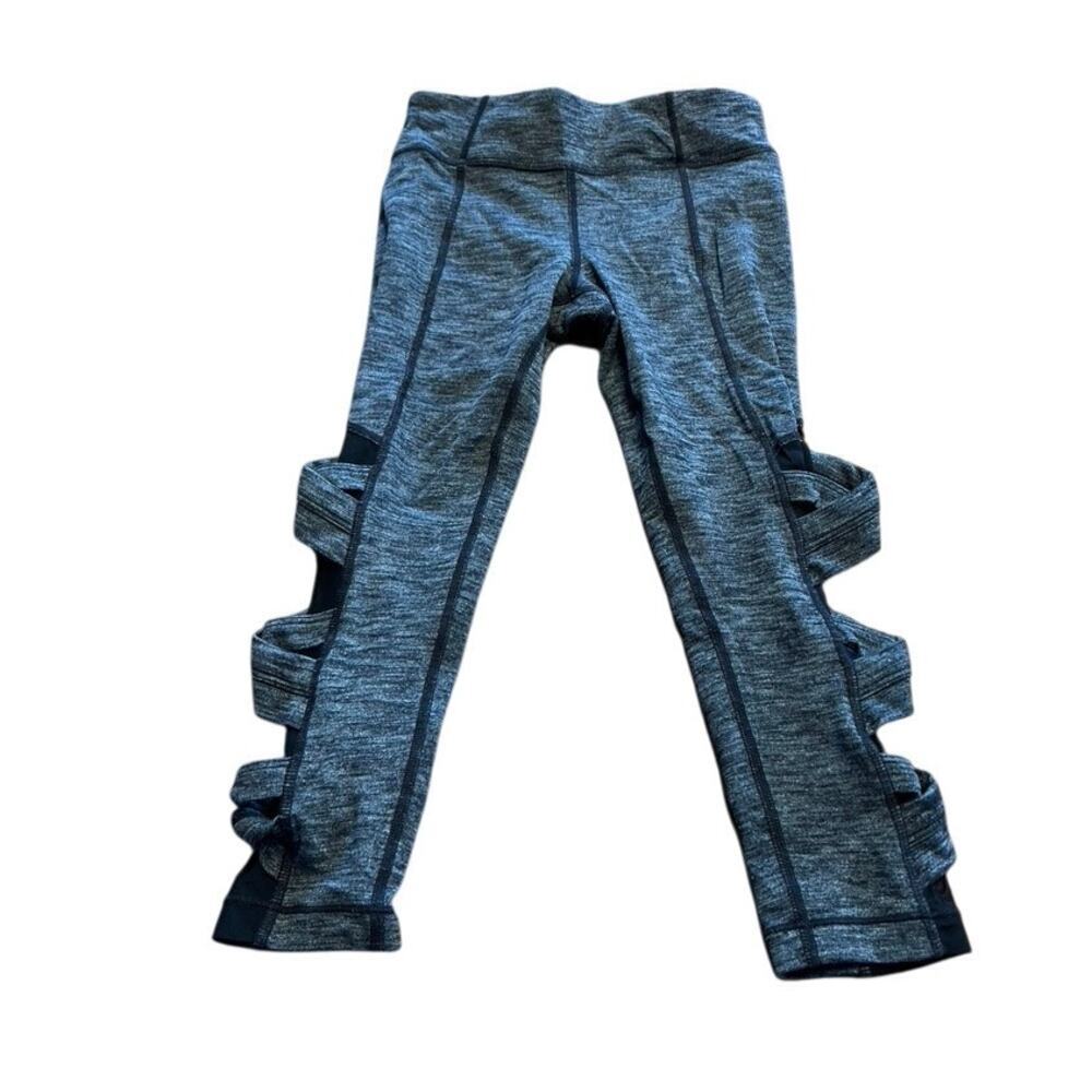 Athleta Girl size S/7 black/grey leggings